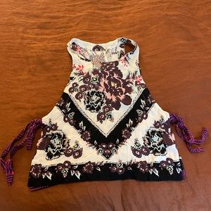 Free people crop side-tie tank size S